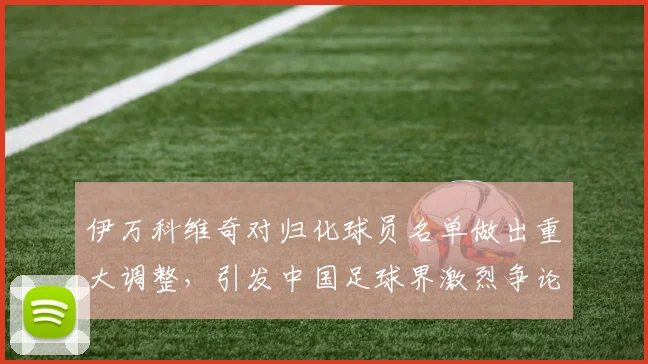 伊万科维奇对归化球员名单做出重大调整，引发中国足球界激烈争论